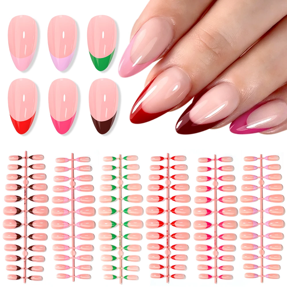 144Pcs Colorful Medium Almond Fake Nails Wearable French Press on Nails for Women Full Cover False Nail Tips DIY Extension
144Pcs Colorful Medium Almond Fake Nails Wearable French Press on Nails for Women Full Cover False Nail Tips DIY Extension