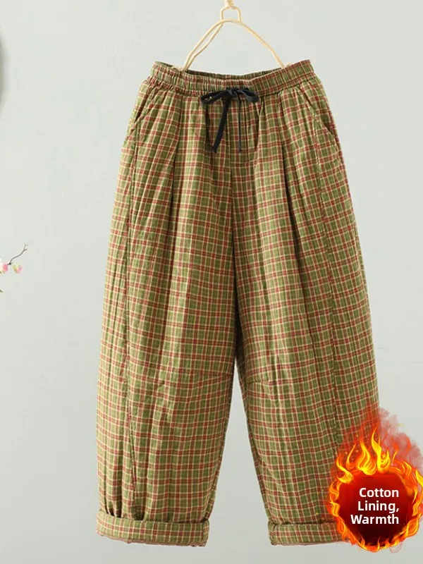 Хлопковые брюки в клетку контрастного цвета в стиле ретро с эластичной резинкой на талии, повседневные прямые брюки для женщин больших размеров, осень-зима, новое поступление
Хлопковые брюки в клетку контрастного цвета в стиле ретро с эластичной резинкой на талии, повседневные прямые брюки для женщин больших размеров, осень-зима, новое поступление