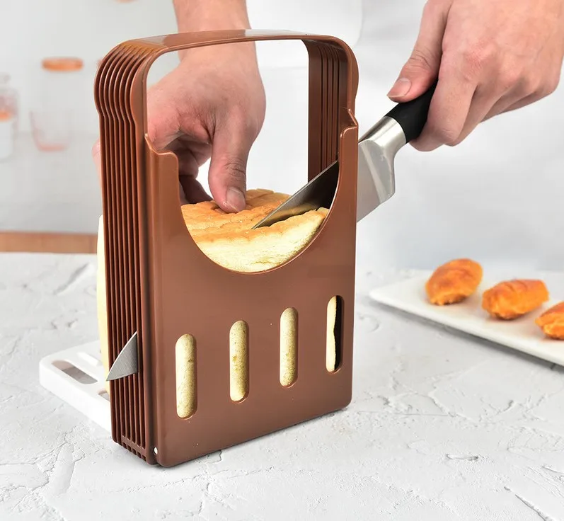 Bread slicer, uniform slicing tool for toast, multiple thickness baking tools, foldable slicing rack
Bread slicer, uniform slicing tool for toast, multiple thickness baking tools, foldable slicing rack