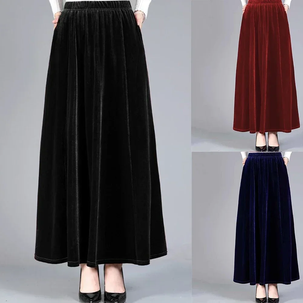 Women Velvet Skirt A-line Skirt Ladies Casual Versatile High Waist Slim Long Skirt Solid Color Fashion
Women Velvet Skirt A-line Skirt Ladies Casual Versatile High Waist Slim Long Skirt Solid Color Fashion