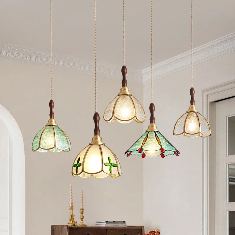 Nordic Vintage Colored Glass Brass Hand-Welded tin American-Style Dining room Bedroom Bedside Long-Line Lighting Chandelier
Nordic Vintage Colored Glass Brass Hand-Welded tin American-Style Dining room Bedroom Bedside Long-Line Lighting Chandelier
