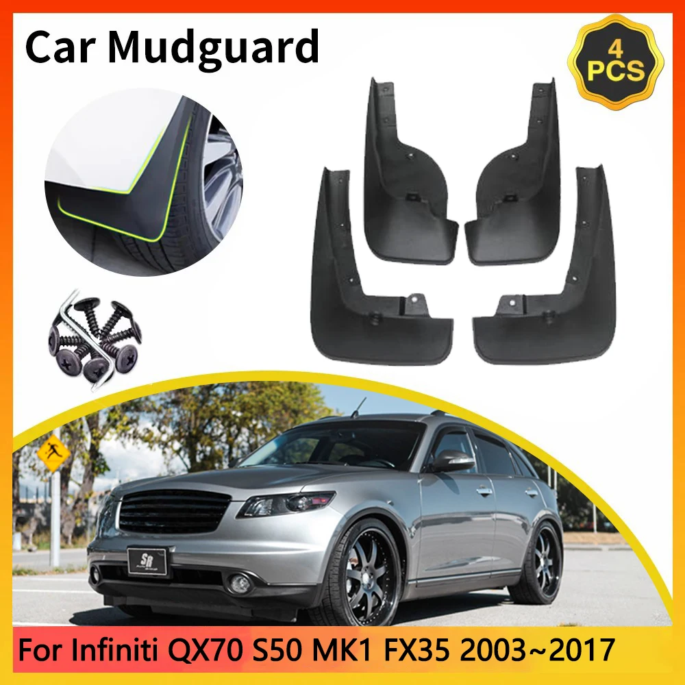 Для Infiniti QX70 S50 MK1 FX35 5-дверный внедорожник 2003 ~ 2017 автомобильные брызговики брызговики брызговики аксессуары для крыльев
Для Infiniti QX70 S50 MK1 FX35 5-дверный внедорожник 2003 ~ 2017 автомобильные брызговики брызговики брызговики аксессуары для крыльев
