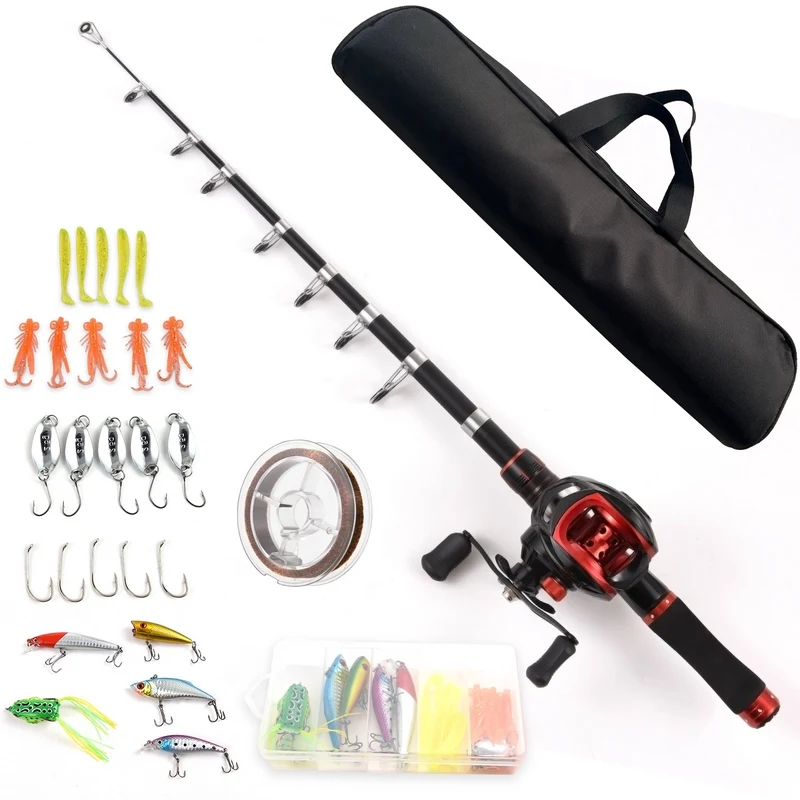 2.1m Fishing Rod and Reel Combo Telescopic Fishing Rod with Left Hand Baitcasting Reel
2.1m Fishing Rod and Reel Combo Telescopic Fishing Rod with Left Hand Baitcasting Reel