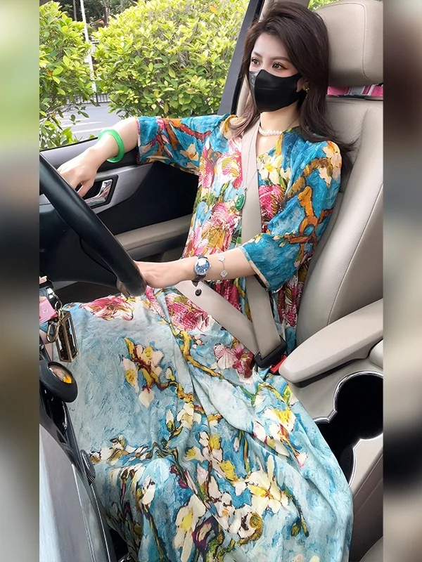 Linda Sister's High-End Summer Faion Dr Elegance AS5LYH0444 Commute High Waist Regular Sve Other Material Long V-ne...
Linda Sister's High-End Summer Faion Dr Elegance AS5LYH0444 Commute High Waist Regular Sve Other Material Long V-ne...