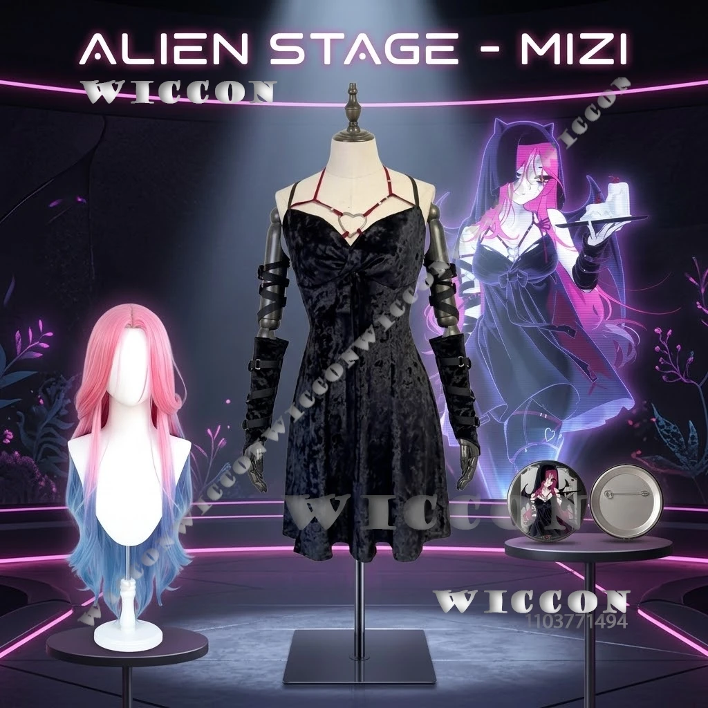 Alien Stage 2026 Cafe Mizi New Outfit Anime Cosplay Sexy Gothic Dark Dress Pink Blue Wig Woman Suit Halloween Navidad Carnaval
Alien Stage 2026 Cafe Mizi New Outfit Anime Cosplay Sexy Gothic Dark Dress Pink Blue Wig Woman Suit Halloween Navidad Carnaval