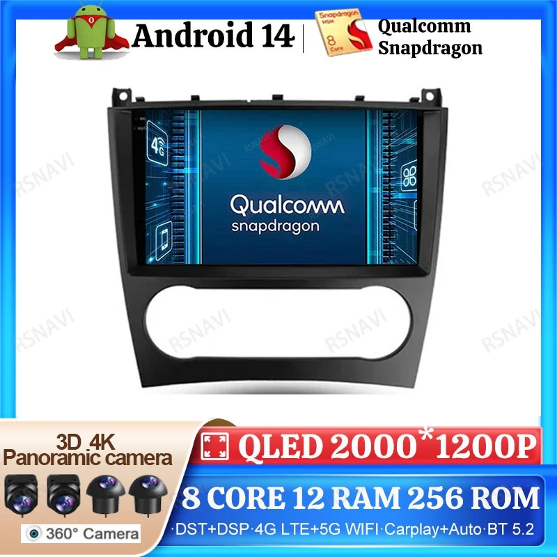 Android 14 Car Radio For Mercedes Benz W203 W209 C180 C200 C220 C230 2005 - 2009 2DIN DSP GPS Viedo Player Navigation DVD BT
Android 14 Car Radio For Mercedes Benz W203 W209 C180 C200 C220 C230 2005 - 2009 2DIN DSP GPS Viedo Player Navigation DVD BT