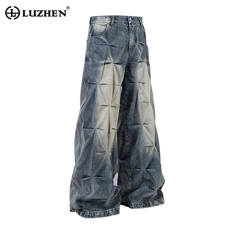 LUZHEN Original Pleat Niche Design Gradient Washed Straight Denim Pants Men's Fashion 2025 New Street Wide Leg Male Jeans JY1480
LUZHEN Original Pleat Niche Design Gradient Washed Straight Denim Pants Men's Fashion 2025 New Street Wide Leg Male Jeans JY1480