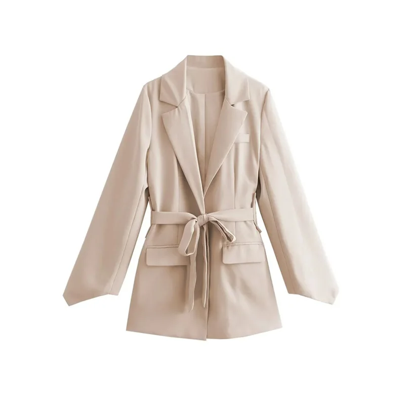 Женский элегантный однотонный пиджак с длинными рукавами, однобортный пояс средней длины в европейском и американском стиле, осенняя новинка
Женский элегантный однотонный пиджак с длинными рукавами, однобортный пояс средней длины в европейском и американском стиле, осенняя новинка