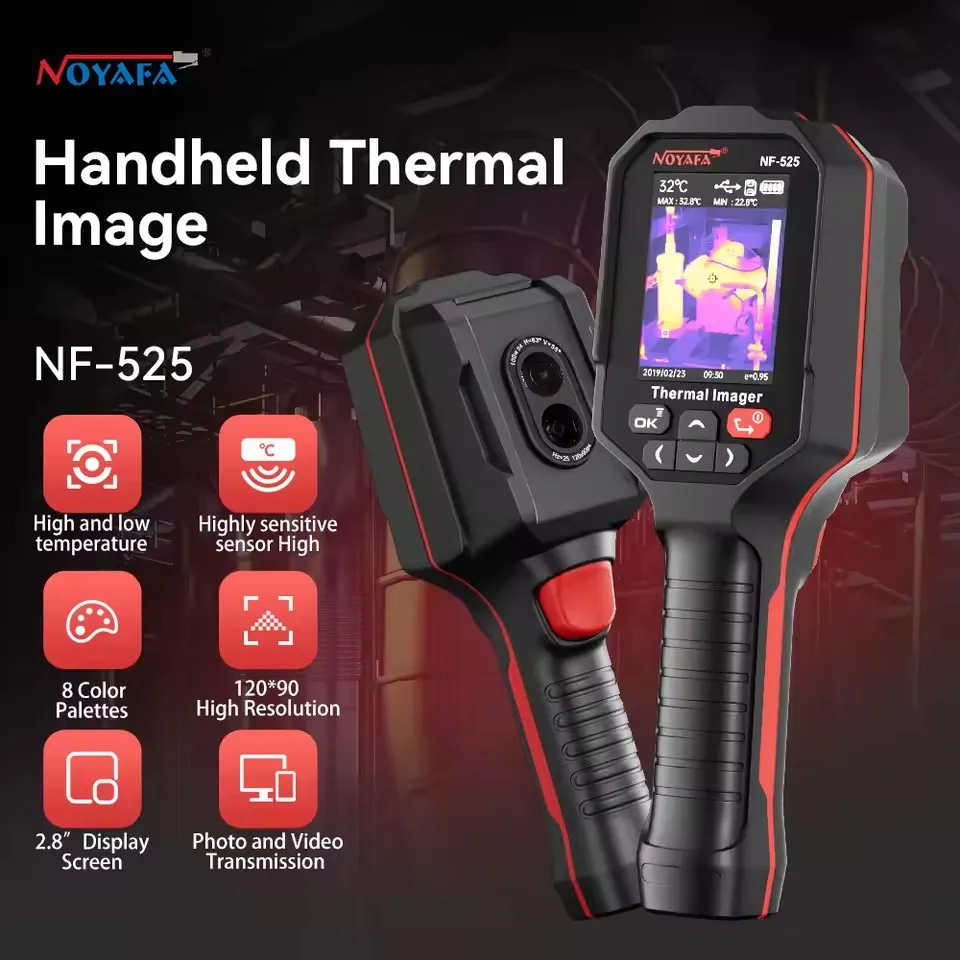 NOYAFA NF-525 Infrared Thermal Imager 120*90 Handheld Testing Imaging Camera For Repaire Floor Heating Industrial Inspect
NOYAFA NF-525 Infrared Thermal Imager 120*90 Handheld Testing Imaging Camera For Repaire Floor Heating Industrial Inspect