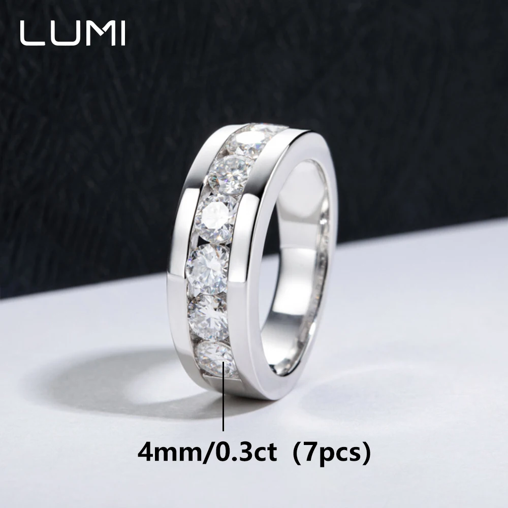 LUMI 7pc 0.3ct Moissanite Eternity S925 Silver Men Ring for Party Anniversary Birthday Present Engagement Jewelry
LUMI 7pc 0.3ct Moissanite Eternity S925 Silver Men Ring for Party Anniversary Birthday Present Engagement Jewelry