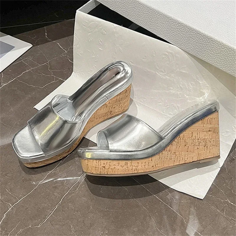 Aneikeh Concise Silver Glitter Elegant Women Sandals Slippers Summer Square Toe Platform Wedges High Heels Banquet Slide Shoes
Aneikeh Concise Silver Glitter Elegant Women Sandals Slippers Summer Square Toe Platform Wedges High Heels Banquet Slide Shoes