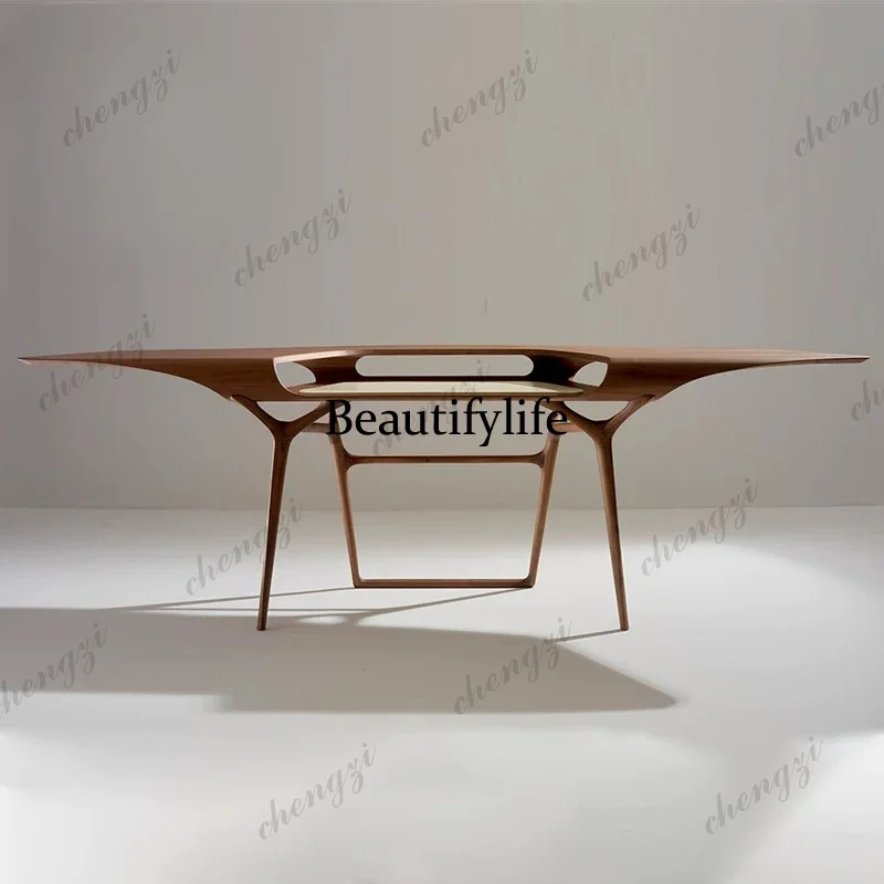 Italian minimalist North American black walnut solid wood desk fashion creative boss office computer home desk
Italian minimalist North American black walnut solid wood desk fashion creative boss office computer home desk