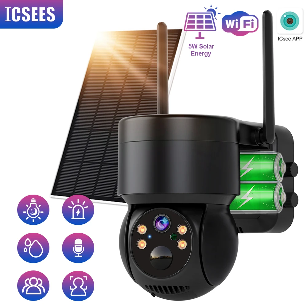 ICSees 3MP Outdoor Wireless Solar Camera Waterproof 5W Solar Powered Camera Security Surveillance PTZ Camera PIR Human Detection
ICSees 3MP Outdoor Wireless Solar Camera Waterproof 5W Solar Powered Camera Security Surveillance PTZ Camera PIR Human Detection