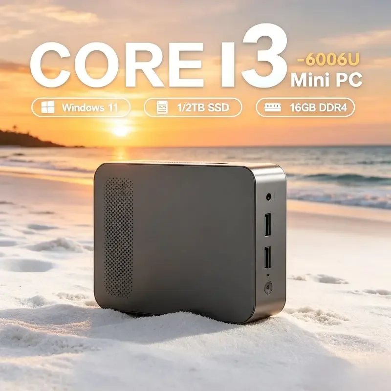All-purpose Mini PC Core I3-6006U Performance and Intuitive Win11. 16GB SSD, Fast WiFi6 and 4K Output Make Daily Digital Use
All-purpose Mini PC Core I3-6006U Performance and Intuitive Win11. 16GB SSD, Fast WiFi6 and 4K Output Make Daily Digital Use