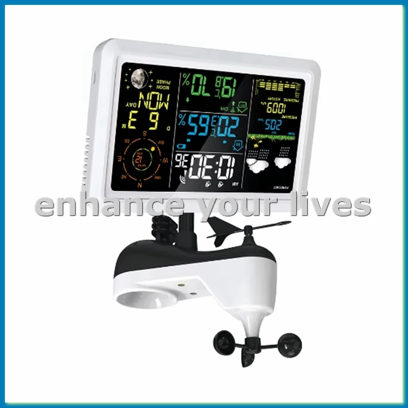 Метеостанция с ЖК-экраном 7,5 дюйма и наружным датчиком, внутренний наружный термометр, скорость ветра и направление, фаза Луны (EU)-A79U
Метеостанция с ЖК-экраном 7,5 дюйма и наружным датчиком, внутренний наружный термометр, скорость ветра и направление, фаза Луны (EU)-A79U