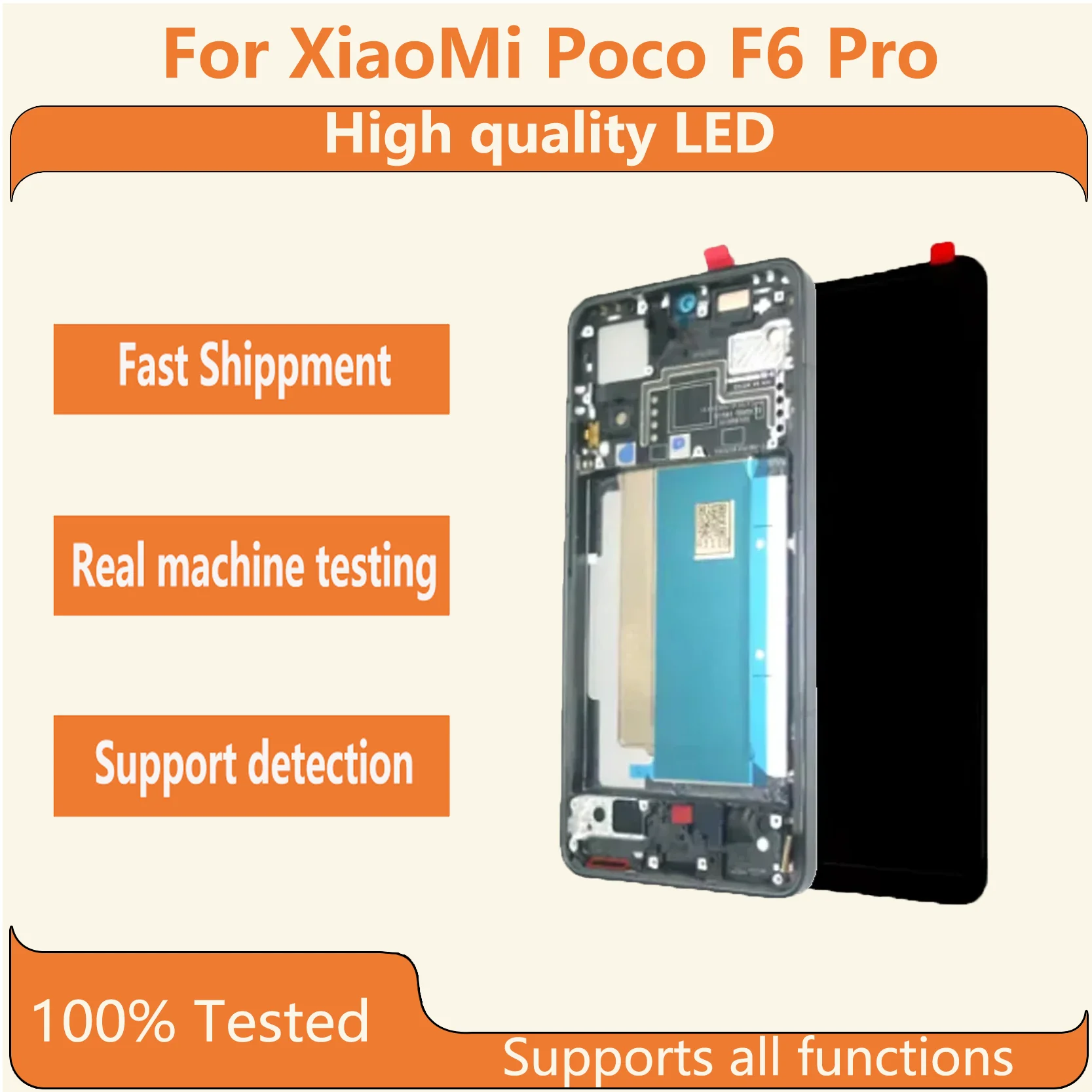 Original XiaomiPoco F6 Pro AMOLED LCD Original Liquid Crystal display Touch Screen Exclusive 6.67 Digitizer Assembly Accessories 
Original XiaomiPoco F6 Pro AMOLED LCD Original Liquid Crystal display Touch Screen Exclusive 6.67 Digitizer Assembly Accessories