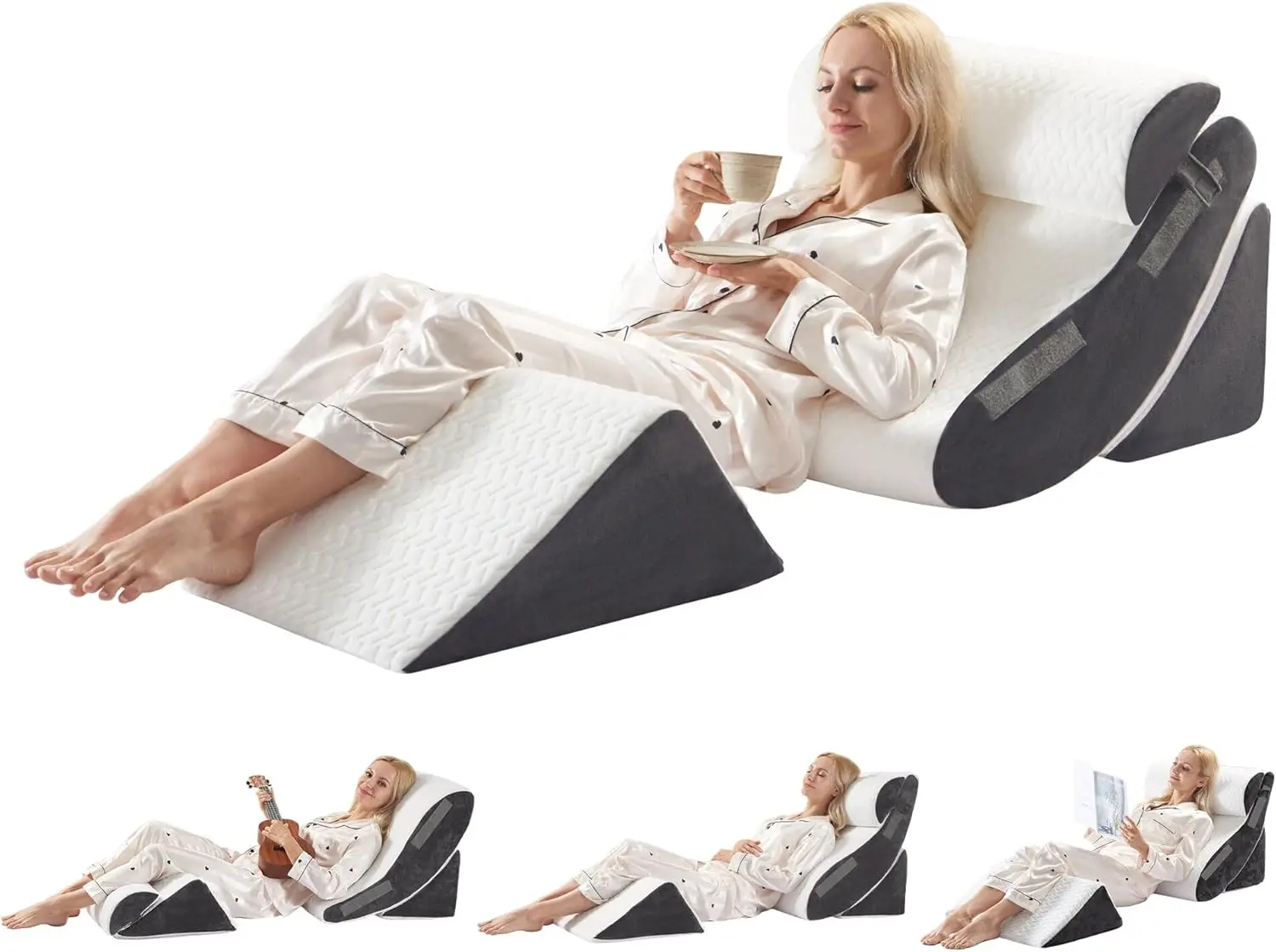 Набор из 4 ортопедических клиновидных подушек для сна: для облегчения боли в спине, шее, ногах и устранения храпа, с регулируемой пенопластовой поддержкой
Набор из 4 ортопедических клиновидных подушек для сна: для облегчения боли в спине, шее, ногах и устранения храпа, с регулируемой пенопластовой поддержкой