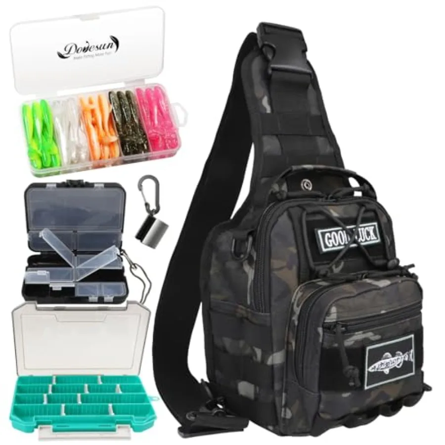 Small Fishing Backpack with Tackle Box Crappie Lures 60pcs Paddle Tail Swimbait
Small Fishing Backpack with Tackle Box Crappie Lures 60pcs Paddle Tail Swimbait