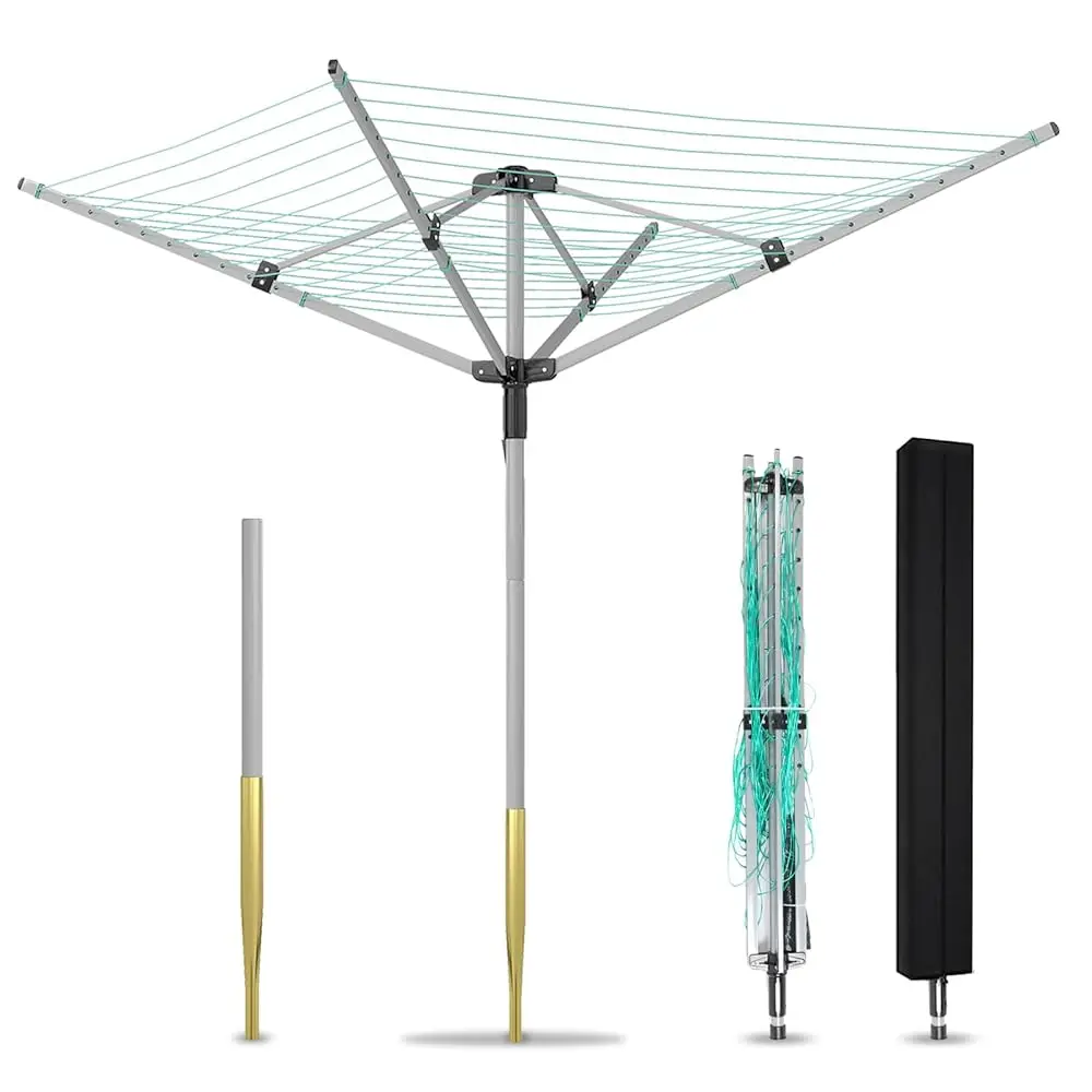 Free ShippingOutdoor Umbrella Drying Rack 165 Feet Umbrella Clothesline with 12 Lines Rotary Drying Rack Adjustable Height 4-Arm
Free ShippingOutdoor Umbrella Drying Rack 165 Feet Umbrella Clothesline with 12 Lines Rotary Drying Rack Adjustable Height 4-Arm