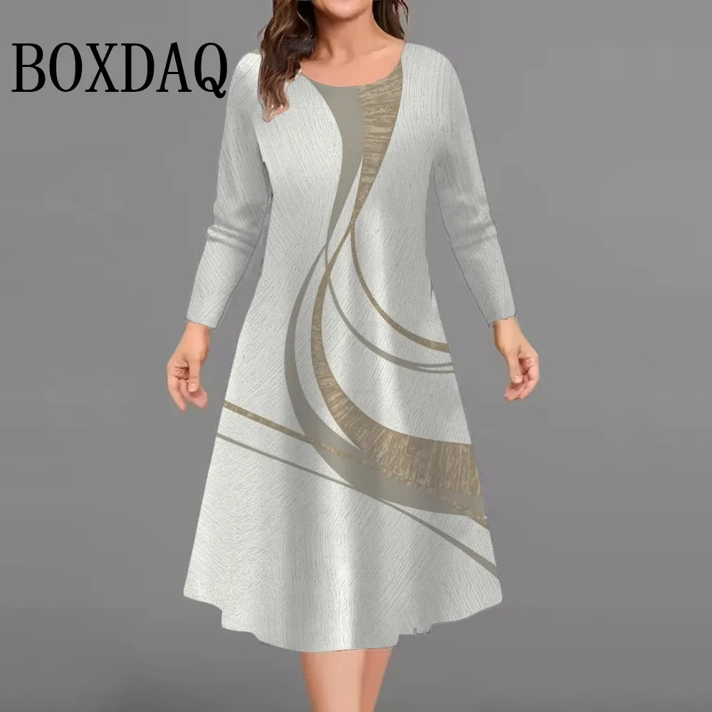 2025 Women's Dresses Striped 3D Printing Elegant Casual O Neck Long Sleeve Fashion Dresses Women's Plus Size Clothing Vestidos
2025 Women's Dresses Striped 3D Printing Elegant Casual O Neck Long Sleeve Fashion Dresses Women's Plus Size Clothing Vestidos