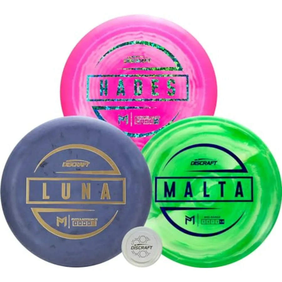 PM ESP Three-Pack Disc Golf Set for beginners and casual players - premium plastic, assorted colors and foil finishes, durable
PM ESP Three-Pack Disc Golf Set for beginners and casual players - premium plastic, assorted colors and foil finishes, durable