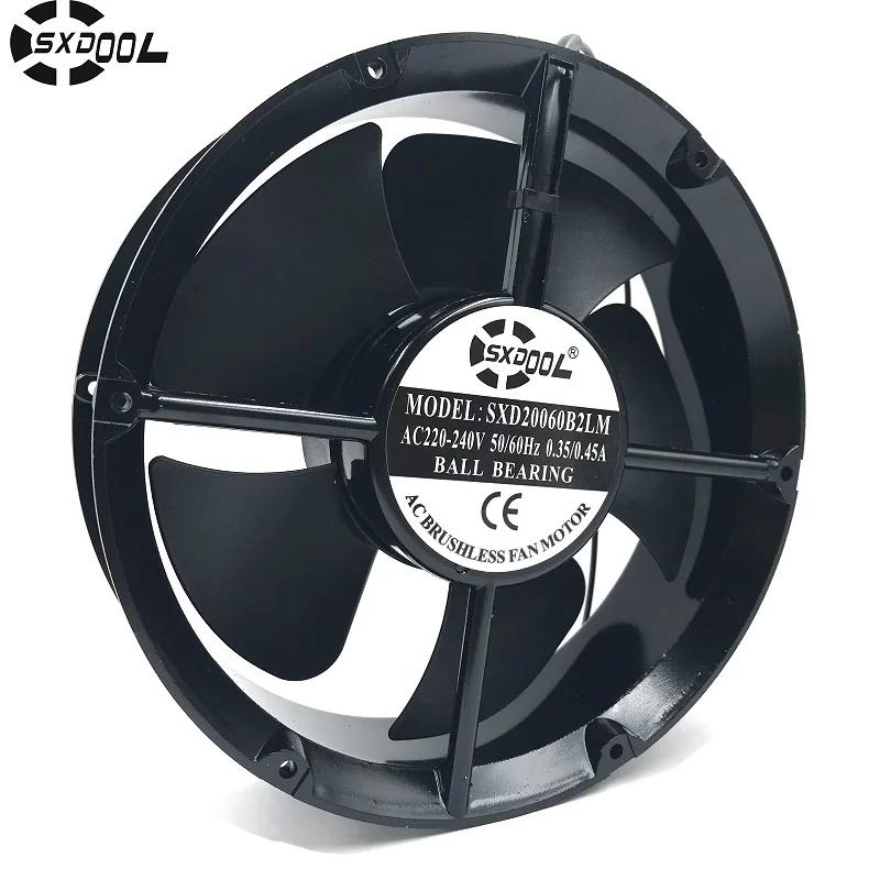 SXDOOL SXD20060B2LM Full Circle 220mm 22cm 220*220*60mm AC 220V 240V 50/60HZ 0.35A/0.45A Axial Cooling Fan
SXDOOL SXD20060B2LM Full Circle 220mm 22cm 220*220*60mm AC 220V 240V 50/60HZ 0.35A/0.45A Axial Cooling Fan