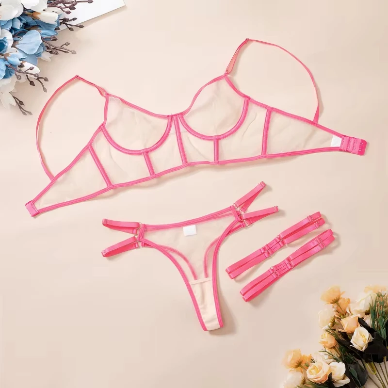 Bikini Sexy Lingerie Hot-Selling Mesh Fishbone Sexy Lingerie Set Backless
Bikini Sexy Lingerie Hot-Selling Mesh Fishbone Sexy Lingerie Set Backless