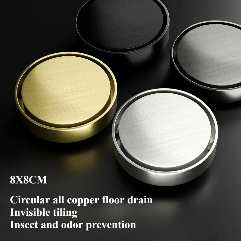 Full Copper Circular Floor Drain Invisible Bathroom Balcony Old-fashioned Sewer Renovation Universal Anti Backflow Odor
Full Copper Circular Floor Drain Invisible Bathroom Balcony Old-fashioned Sewer Renovation Universal Anti Backflow Odor