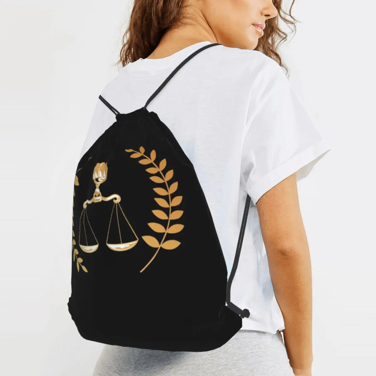 Gold Scales Of Justice Law Logo Lawyer Legal Party Backpacks Multi-function Drawstring Bundle Book Bags for Travel School
Gold Scales Of Justice Law Logo Lawyer Legal Party Backpacks Multi-function Drawstring Bundle Book Bags for Travel School