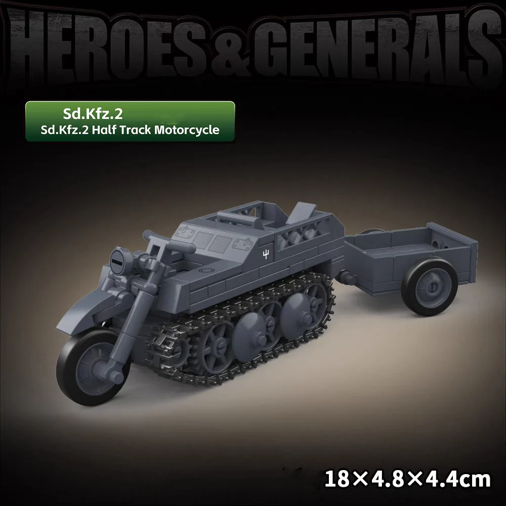 New 2026 World War II German Sdkfz2 tracked motorcycle assembly MOC model set children's toy tractor transport vehicle
New 2026 World War II German Sdkfz2 tracked motorcycle assembly MOC model set children's toy tractor transport vehicle