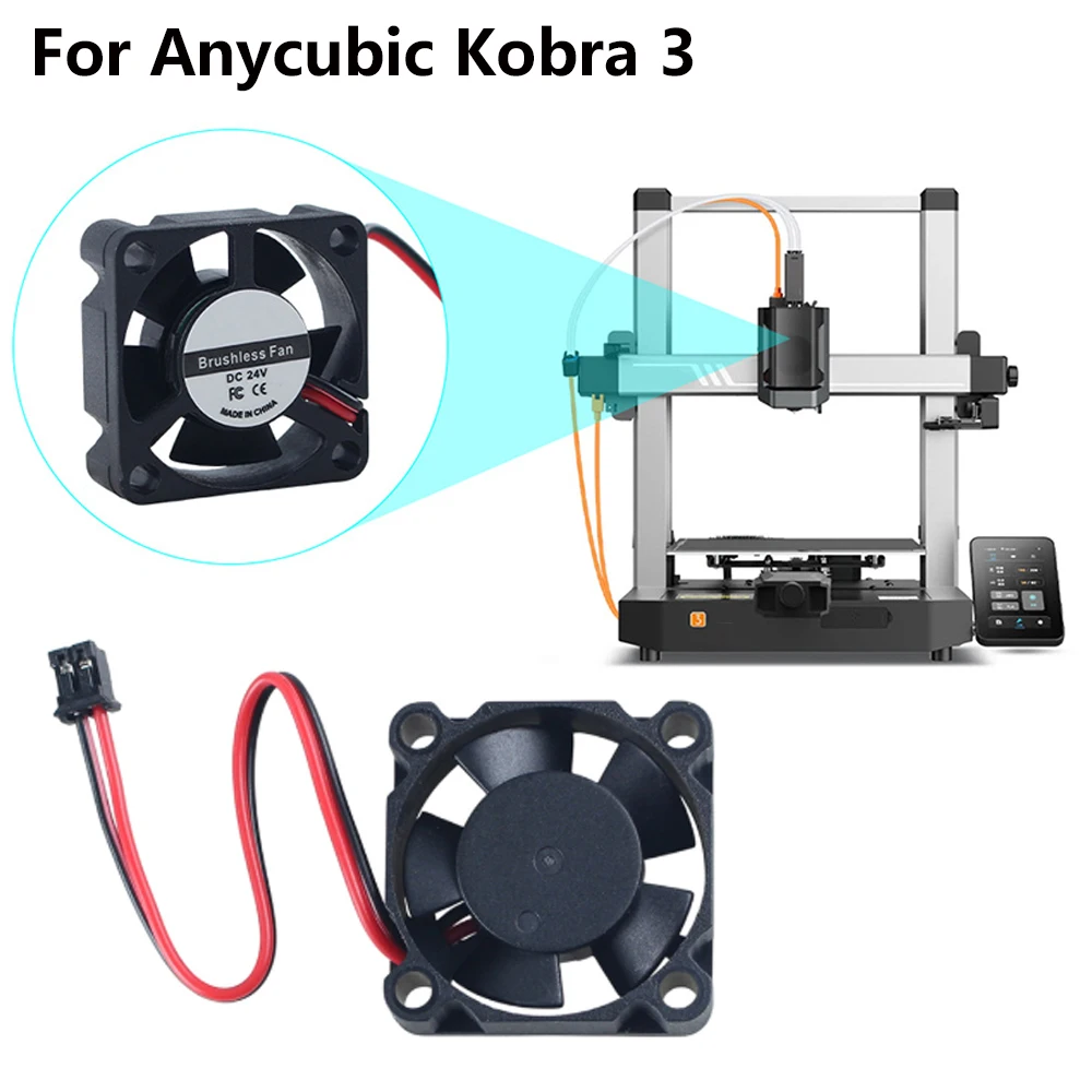 For Anycubic Kobra 3 3010 Extruder Fan Print Head Cooling Silent Fan 3D Printer Replacement for Kobra 3 24V Cooling Fan Parts
For Anycubic Kobra 3 3010 Extruder Fan Print Head Cooling Silent Fan 3D Printer Replacement for Kobra 3 24V Cooling Fan Parts