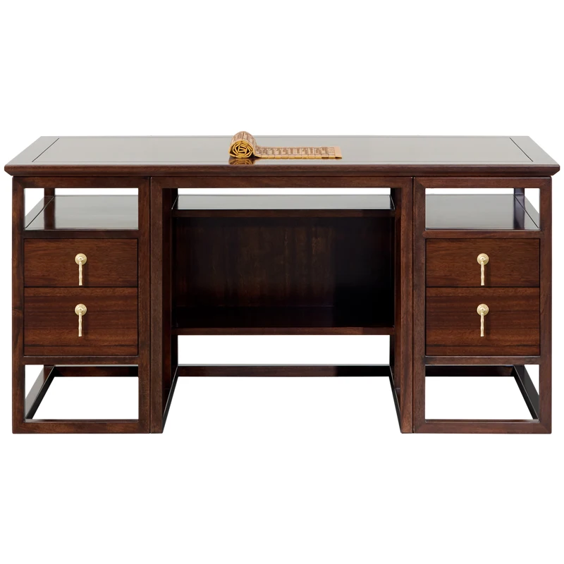 *New Chinese ebony all solid wood desk with drawers home study writing desk boss desk
*New Chinese ebony all solid wood desk with drawers home study writing desk boss desk