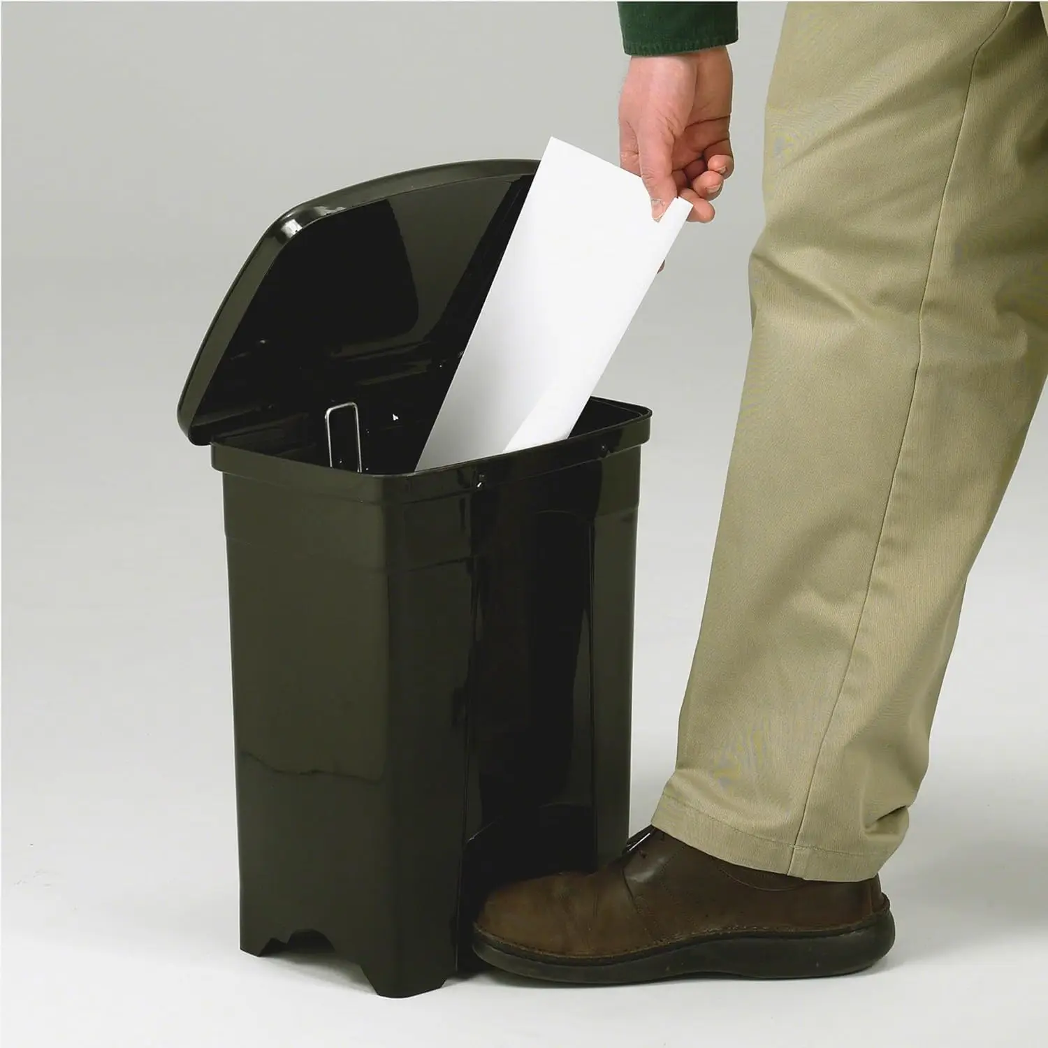 Step-On Indoor Plastic Trash Can for Smaller Rooms Hands-Free Disposal 4 Gallon Black Sturdy Plastic Construction
Step-On Indoor Plastic Trash Can for Smaller Rooms Hands-Free Disposal 4 Gallon Black Sturdy Plastic Construction