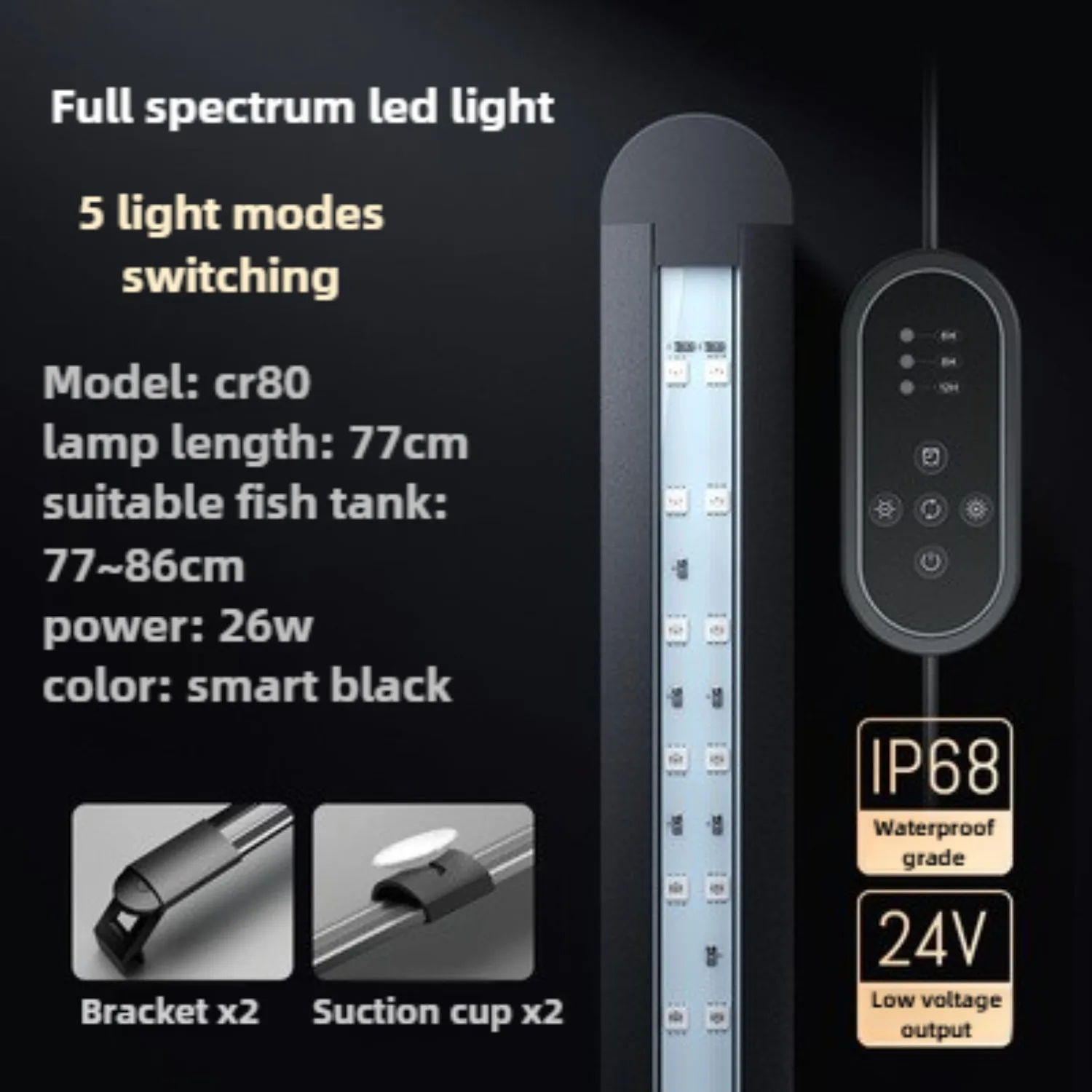 24/7 Mode LED Fish Tank Light Waterproof Super Bright Algae Aquaruim Light Dimmable Timer Aquatic Plant Light Power Off Memory
24/7 Mode LED Fish Tank Light Waterproof Super Bright Algae Aquaruim Light Dimmable Timer Aquatic Plant Light Power Off Memory