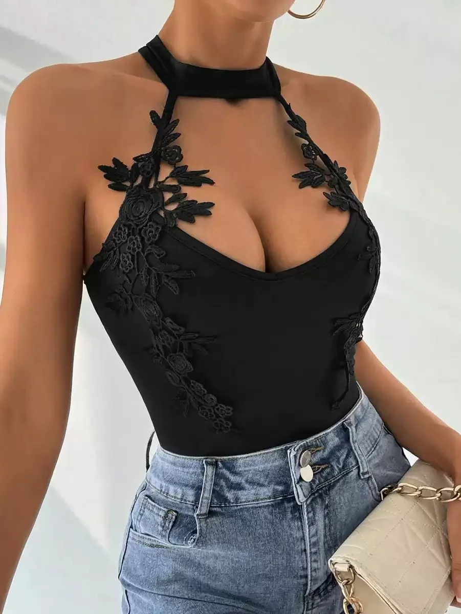 Ladies Fashion Casual One-Piece Summer Lace Embroidery Design Sensation Jumpsuit
Ladies Fashion Casual One-Piece Summer Lace Embroidery Design Sensation Jumpsuit