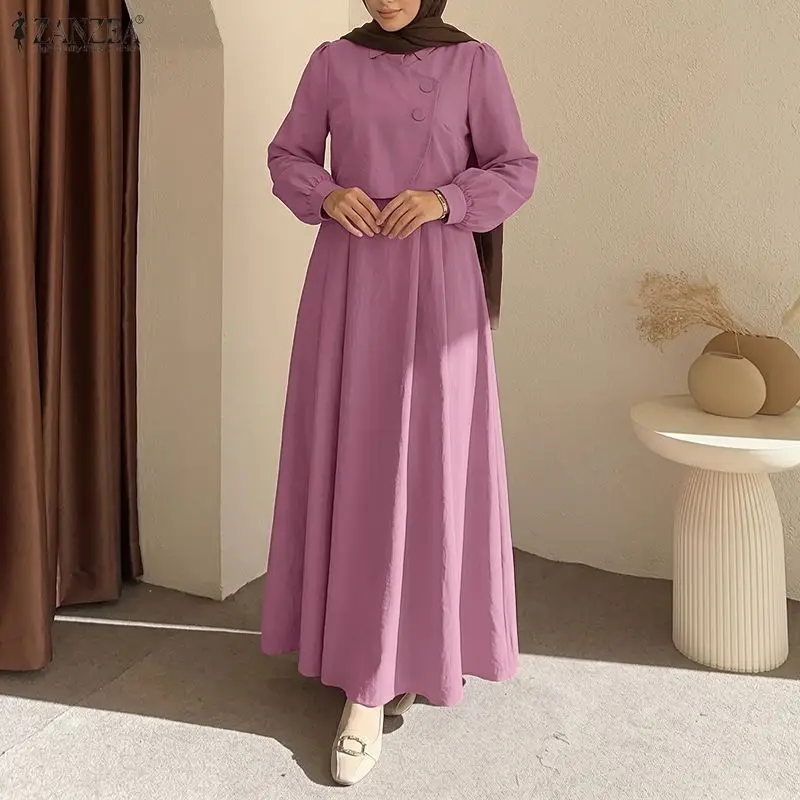 ZANZEA Fashion Muslim Abaya Dresses Ramadan Robe Women Elegant Long Sleeve Pleated Sundress Dubai Casual Kaftan Fake 2 Pieces
ZANZEA Fashion Muslim Abaya Dresses Ramadan Robe Women Elegant Long Sleeve Pleated Sundress Dubai Casual Kaftan Fake 2 Pieces