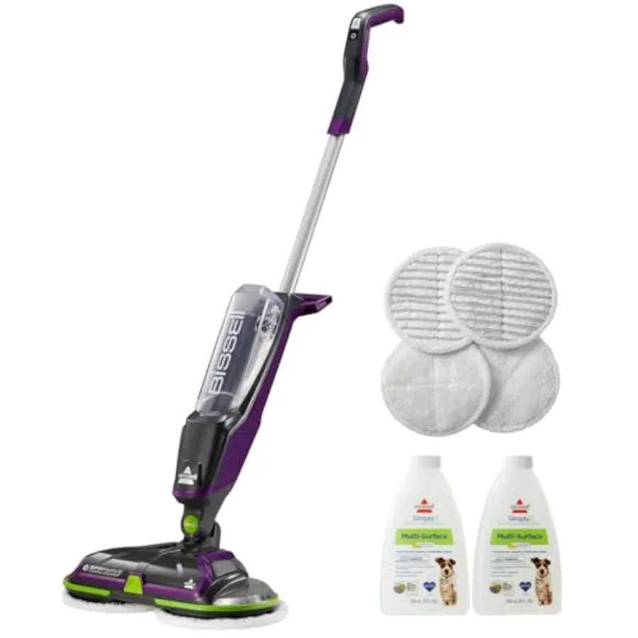 Spin Mop, 18V Electric Hard Floor Cleaner with Reusable Washable Pads, Pet Stain Removal for Sealed Wood Tile and Laminate Floo
Spin Mop, 18V Electric Hard Floor Cleaner with Reusable Washable Pads, Pet Stain Removal for Sealed Wood Tile and Laminate Floo
