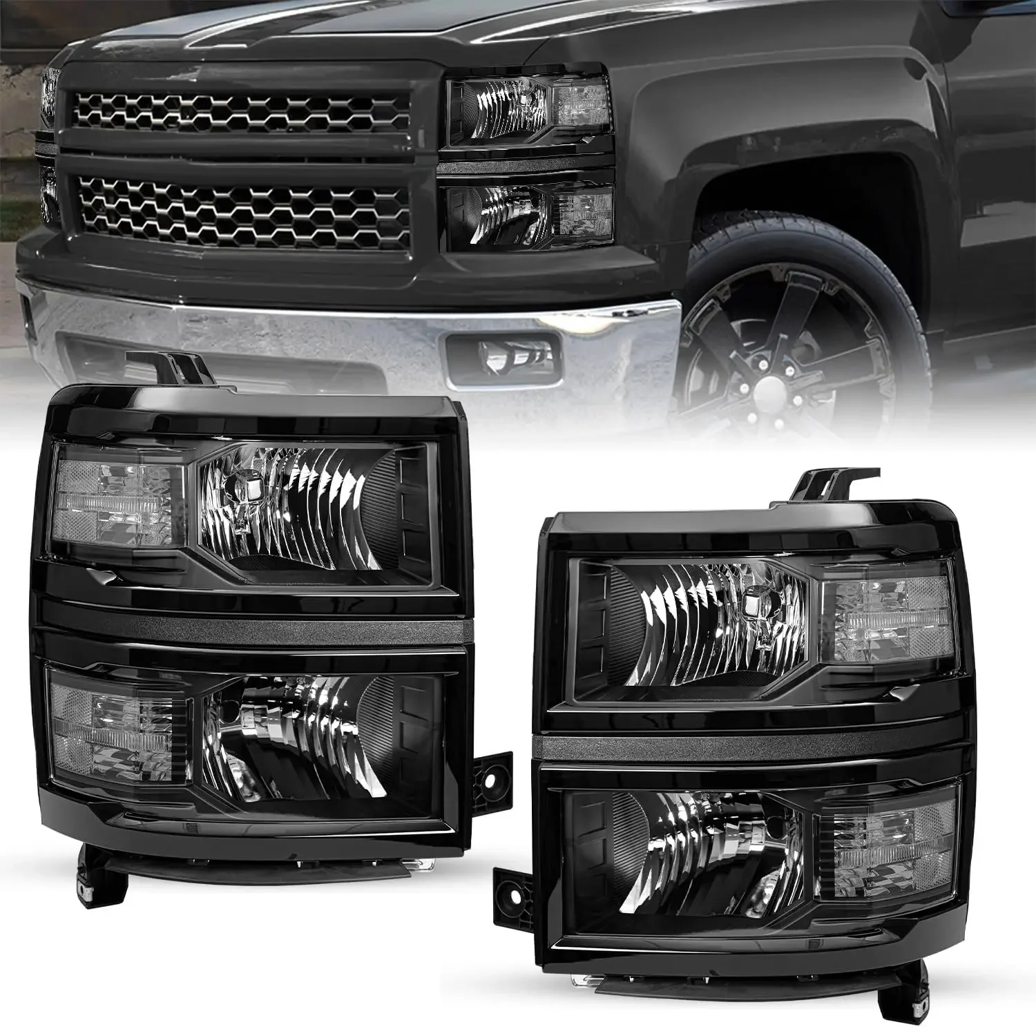 Подходит для пикапа Chevy Silverado 1500 2014-2015, галогенная фара в стиле OE, сменная пара со стороны водителя и пассажира
Подходит для пикапа Chevy Silverado 1500 2014-2015, галогенная фара в стиле OE, сменная пара со стороны водителя и пассажира