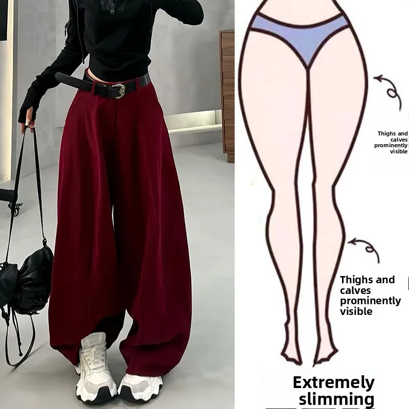 Chic Corduroy Wide Leg Pants Women's Casual Trousers Thiened Fce High Waist Straight Cut Knife Winter New Sle
Chic Corduroy Wide Leg Pants Women's Casual Trousers Thiened Fce High Waist Straight Cut Knife Winter New Sle