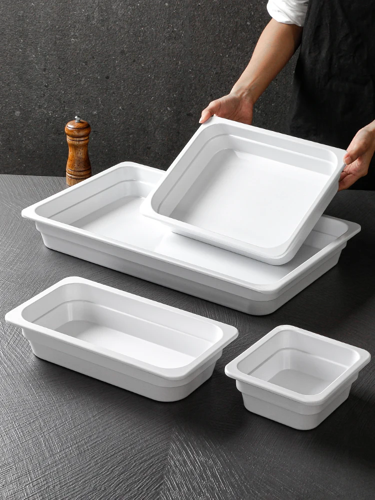White Large Rectangular Melamine Dish Spicy Hot Pot Sample Plate Chinese Style Deep Dish for Restaurant And Banquet Use
White Large Rectangular Melamine Dish Spicy Hot Pot Sample Plate Chinese Style Deep Dish for Restaurant And Banquet Use