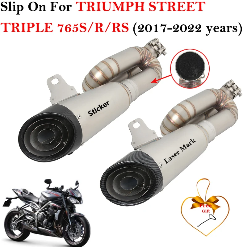 Выхлопная труба Slip-On для мотоцикла Triumph Street Triple 765 S R RS 2017-2022, карбоновая, со средним соединительным патрубком, глушителем и DB-киллером
Выхлопная труба Slip-On для мотоцикла Triumph Street Triple 765 S R RS 2017-2022, карбоновая, со средним соединительным патрубком, глушителем и DB-киллером