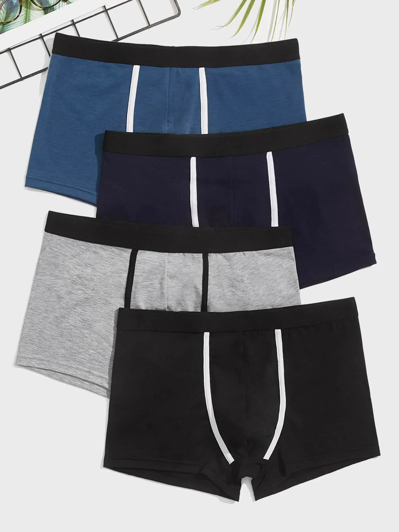 Men 4pcs Tape Waist Boxer Briefs Cotton Blend Comfort Underwear
Men 4pcs Tape Waist Boxer Briefs Cotton Blend Comfort Underwear