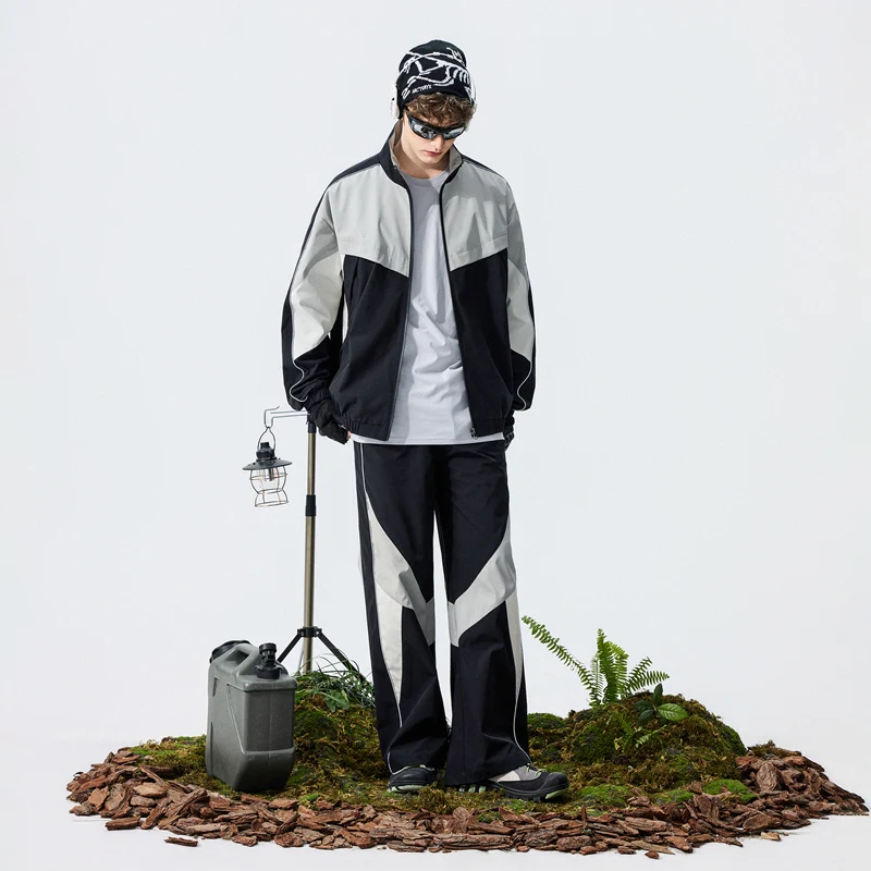 Мужской повседневный спортивный костюм Color Blo Jaet свободного кроя с воротником-стойкой, рабочая одежда с длинными рукавами, подходит для всех сезонов, костюм для пар
Мужской повседневный спортивный костюм Color Blo Jaet свободного кроя с воротником-стойкой, рабочая одежда с длинными рукавами, подходит для всех сезонов, костюм для пар