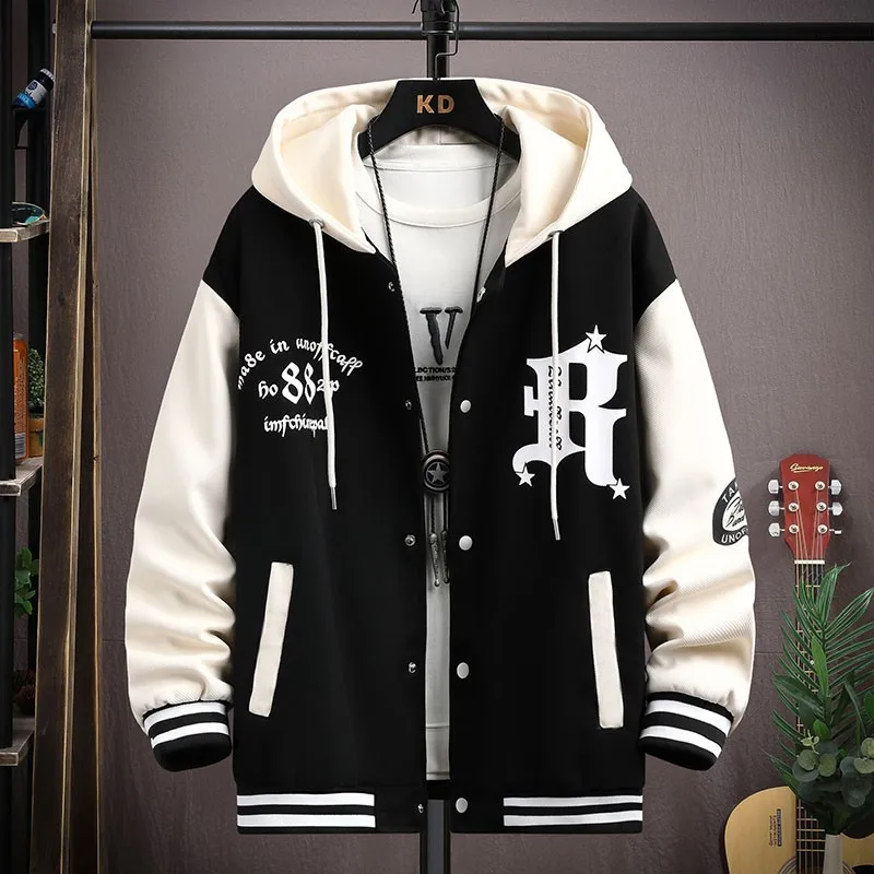 Мужская повседневная бейсбольная куртка в американском стиле, весна-осень, модная брендовая куртка Haome с капюшоном, свободный крой, с принтом, антистатическая
Мужская повседневная бейсбольная куртка в американском стиле, весна-осень, модная брендовая куртка Haome с капюшоном, свободный крой, с принтом, антистатическая