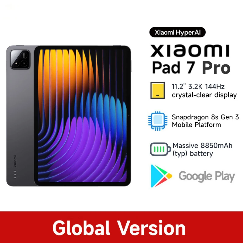 Глобальная версия Xiaomi Pad 7 Pro 128 ГБ 256 ГБ 512 ГБ Snapdragon 8s Gen 3 11,2 дюйма 3,2 К 144 Гц Экран 8850 мАч Mi Tablet Xiaomi Pad 7Pro
Глобальная версия Xiaomi Pad 7 Pro 128 ГБ 256 ГБ 512 ГБ Snapdragon 8s Gen 3 11,2 дюйма 3,2 К 144 Гц Экран 8850 мАч Mi Tablet Xiaomi Pad 7Pro