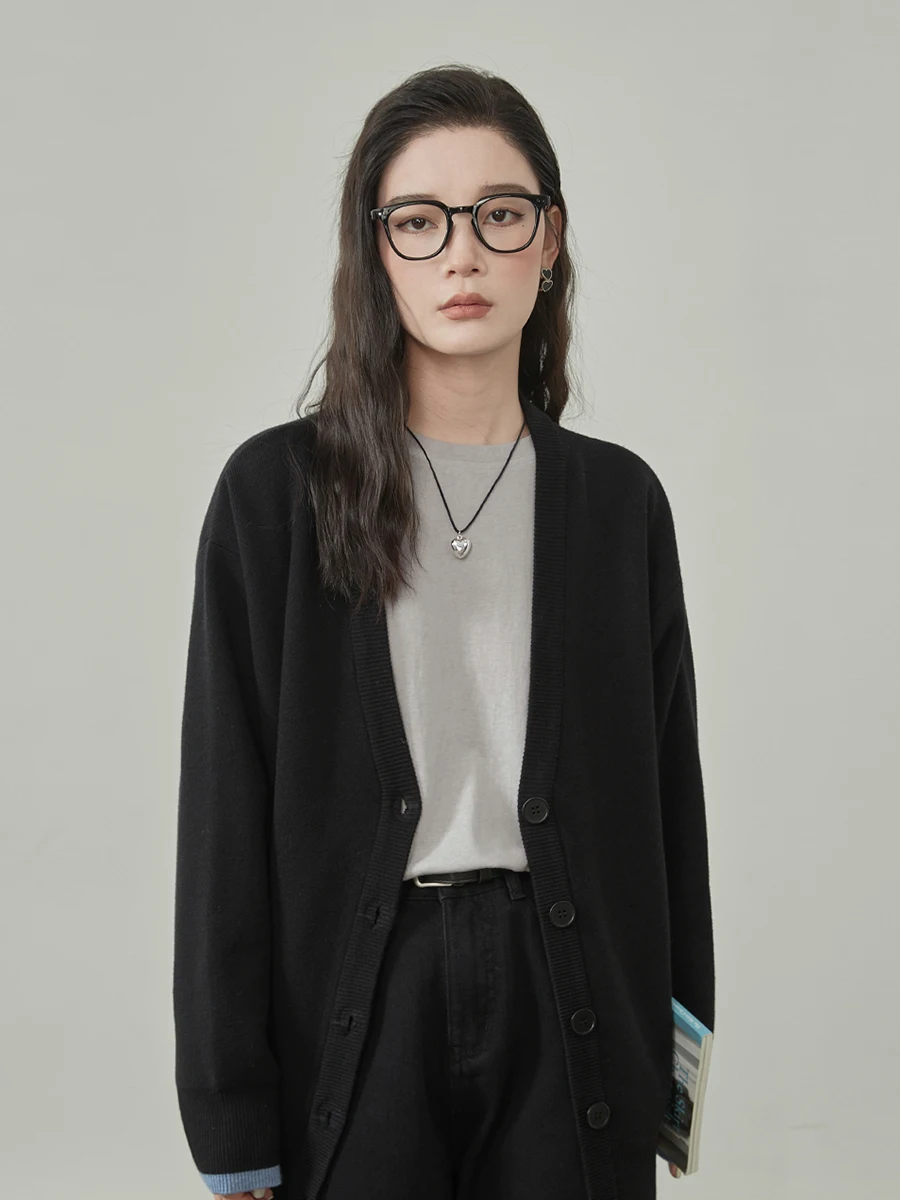 Bla V-Ne Knitted Open Cardigan Women's Loose Fit Faionable Sweater Jaet Korean Sle Long Sve Regular Length
Bla V-Ne Knitted Open Cardigan Women's Loose Fit Faionable Sweater Jaet Korean Sle Long Sve Regular Length