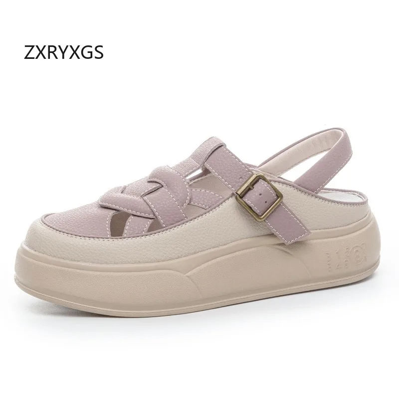 ZXRYXGS New Premium Microfiber Leather Thick Sole Increased Sandals Breathable Summer Women Sandals Fashion Casual Sandals 2026
ZXRYXGS New Premium Microfiber Leather Thick Sole Increased Sandals Breathable Summer Women Sandals Fashion Casual Sandals 2026