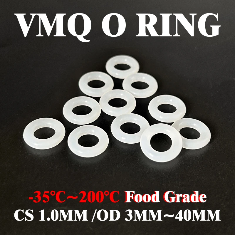100/500Pcs Premium Food Safe VMQ White O-Rings CS 1mm OD 3mm~40mm Resist Steam/Hot for Coffee Machines processing equipment
100/500Pcs Premium Food Safe VMQ White O-Rings CS 1mm OD 3mm~40mm Resist Steam/Hot for Coffee Machines processing equipment