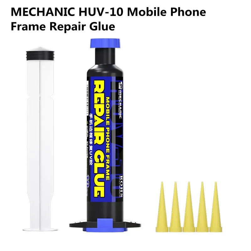 MECHANIC HUV-10 10g Middle Frame Repair UV Glue for Mobile Phone Maintenance High Temperature Resistant Fast Curing Adhesive
MECHANIC HUV-10 10g Middle Frame Repair UV Glue for Mobile Phone Maintenance High Temperature Resistant Fast Curing Adhesive