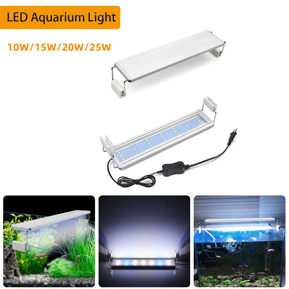 18~58CM Super Bright Lamp LED Aquarium Light For Aquatic Plant Fish Tank Extensible Clip Lamp 220V EU Plug Aluminum Bar Tube
18~58CM Super Bright Lamp LED Aquarium Light For Aquatic Plant Fish Tank Extensible Clip Lamp 220V EU Plug Aluminum Bar Tube